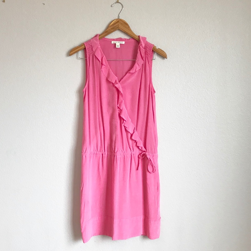 BANANA REPUBLIC sleeveless pink wrap dress